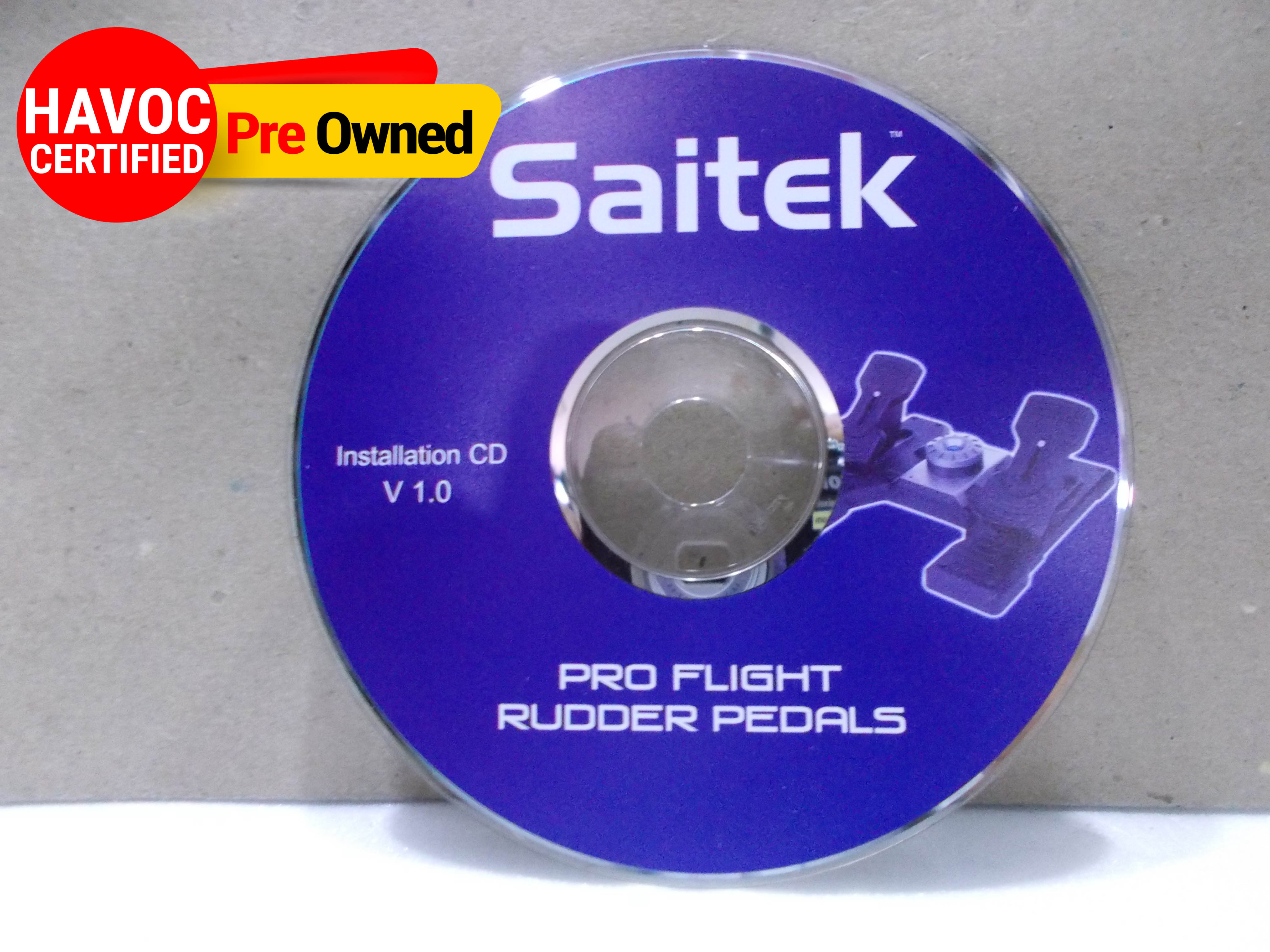 SAITEK V10 PROFLIGHT RUDDER PEDALS CD(QUALITY PRE OWNED)