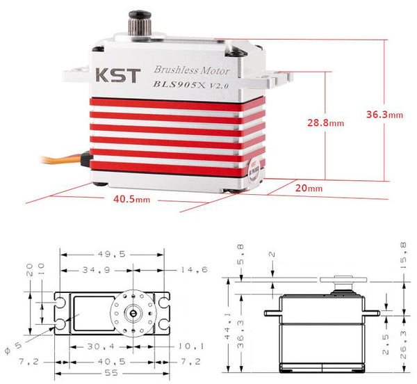 KST DIGITAL SERVO BRUSHLESS  BLS905X V2.0