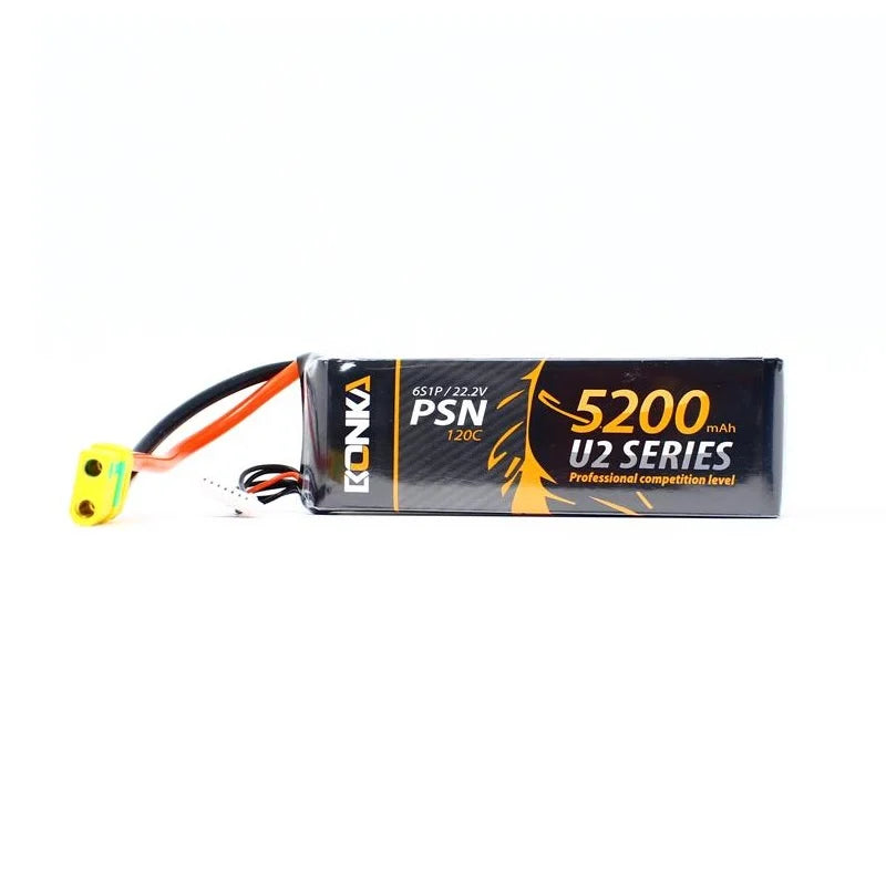 Bonka 22.2V 5200mAh 120C 6S FPV U2 Series Lithium Polymer Battery Pack