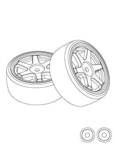 MJX HyperGO 1415C Drift Tyres (2Pcs) for HyperGo 14301 & 14302