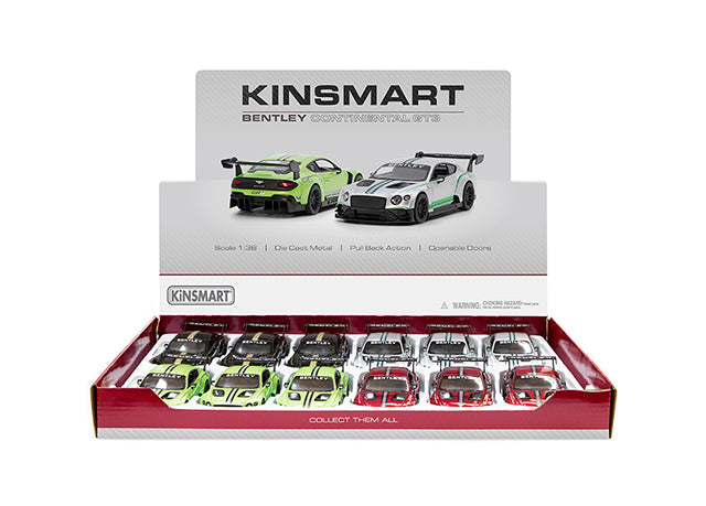 KINSMART BENTLEY CONTINTAL GT3 1:38 SCALE NO:KT5417D (RED)