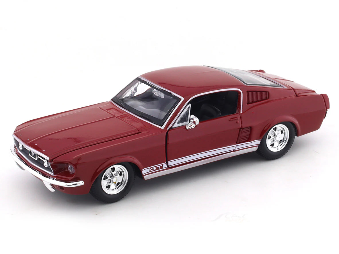 MAISTO 1/24 SCALE 1967 FORD MUSTANG GT (CHERRY RED) DIECAST CAR MODEL 51260
