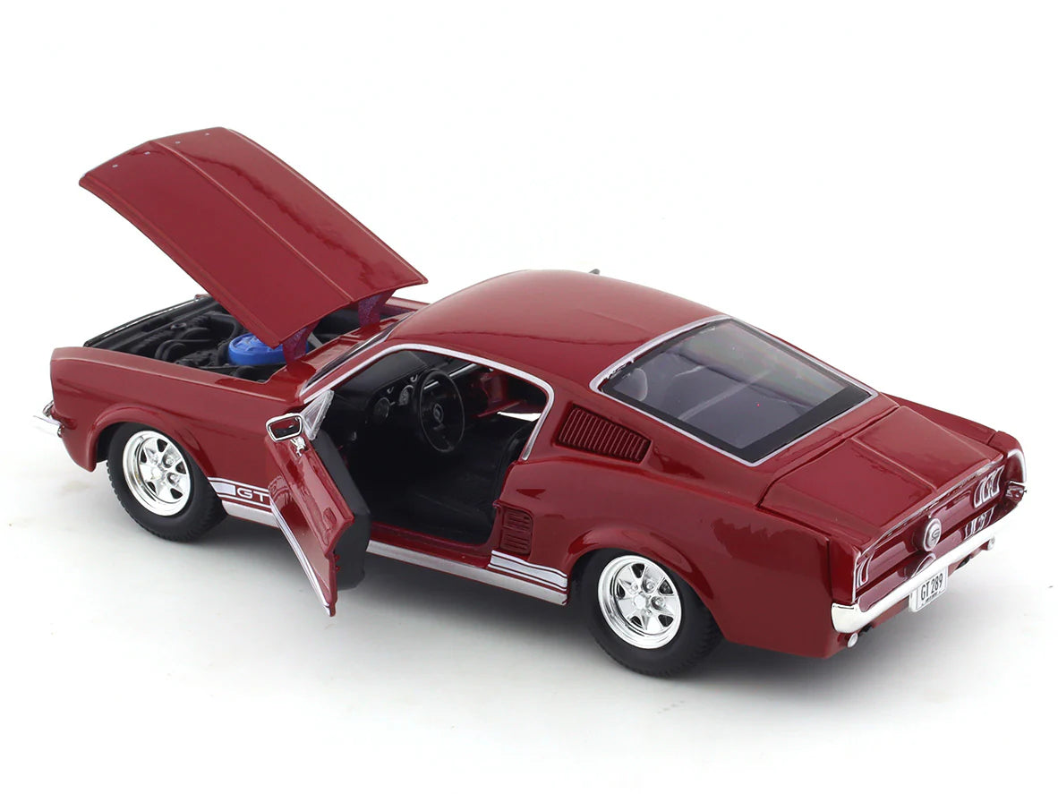 MAISTO 1/24 SCALE 1967 FORD MUSTANG GT (CHERRY RED) DIECAST CAR MODEL 51260