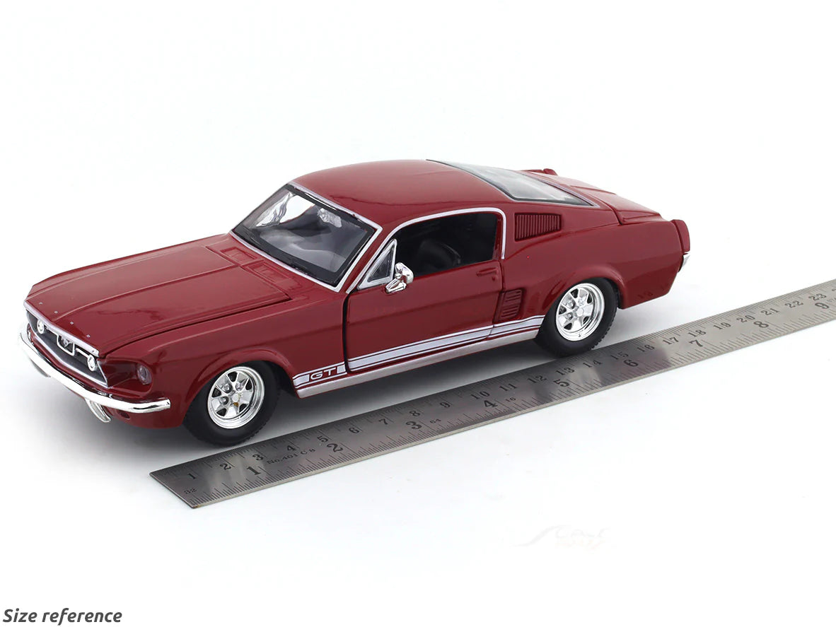 MAISTO 1/24 SCALE 1967 FORD MUSTANG GT (CHERRY RED) DIECAST CAR MODEL 51260