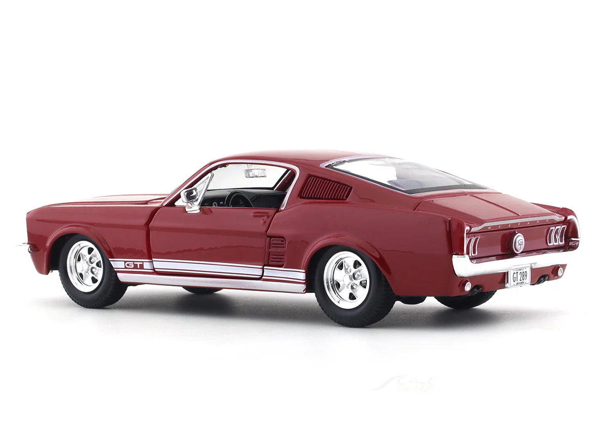 MAISTO 1/24 SCALE 1967 FORD MUSTANG GT (CHERRY RED) DIECAST CAR MODEL 51260