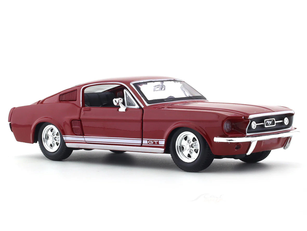 MAISTO 1/24 SCALE 1967 FORD MUSTANG GT (CHERRY RED) DIECAST CAR MODEL 51260
