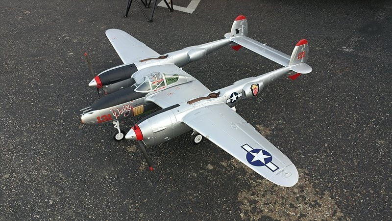 FlightLine P-38L Lightning "Pacific Silver" 1600mm (63")Wingspan