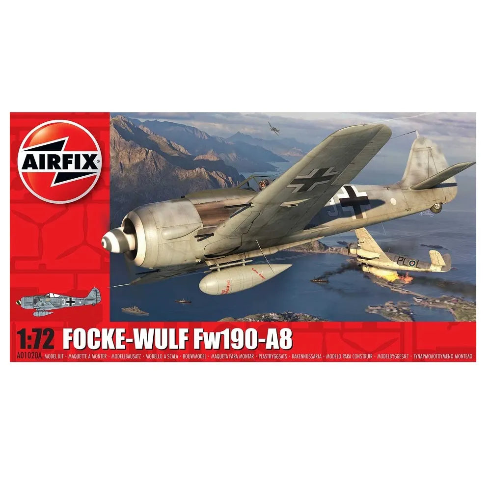 Airfix A01020A 1:72 Scale Focke-Wulf Fw190-A8 Aircraft Model Kit