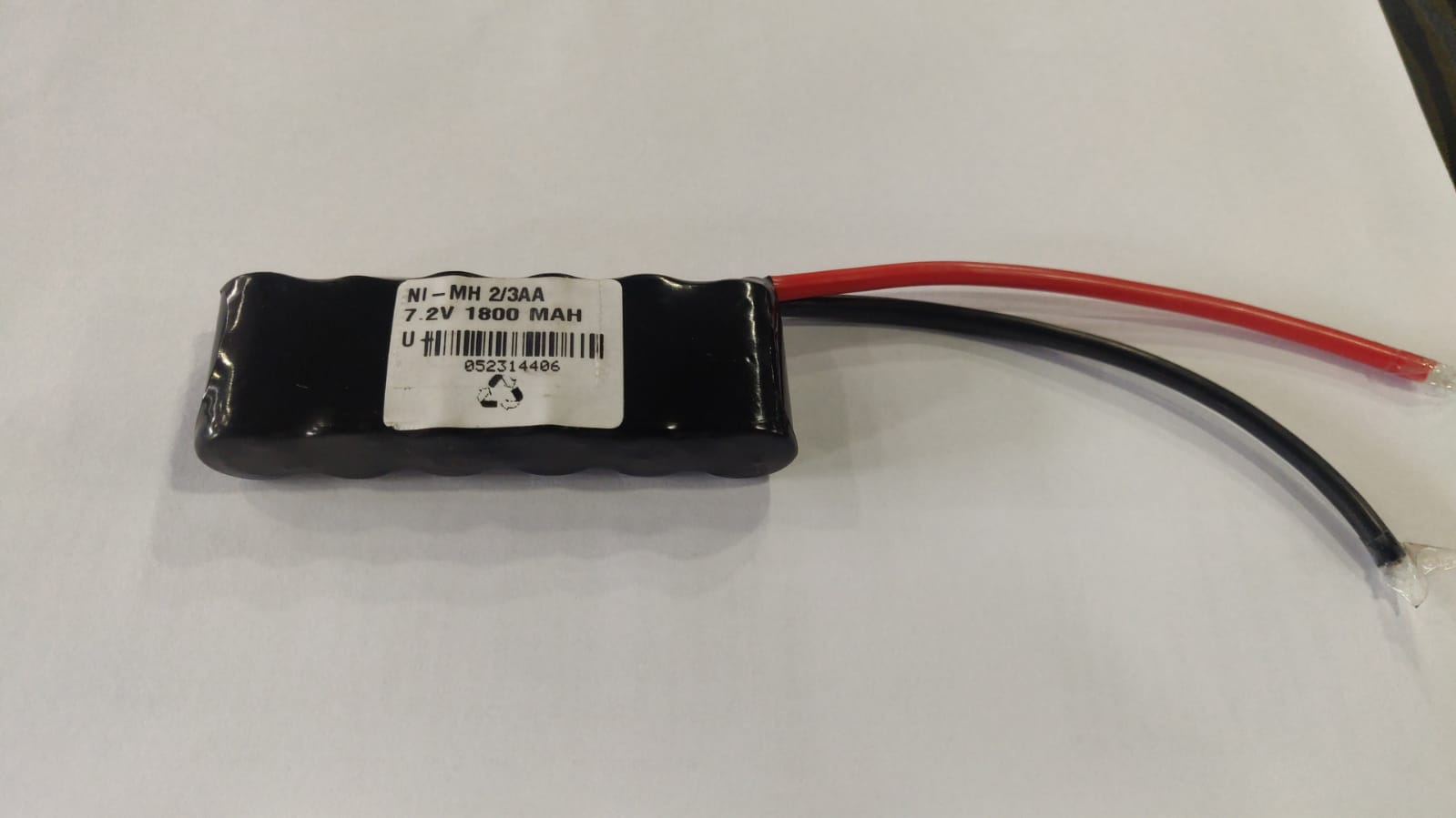 7.2V 1800Mah Nimh 2/3AA  Battery Pack