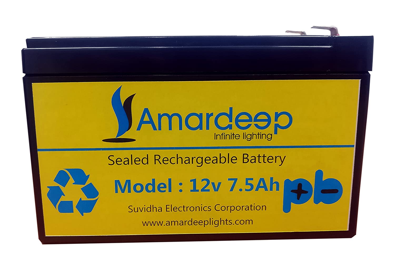 12V 7.5Ah Rechargeable Sealed Lead Acid Battery
