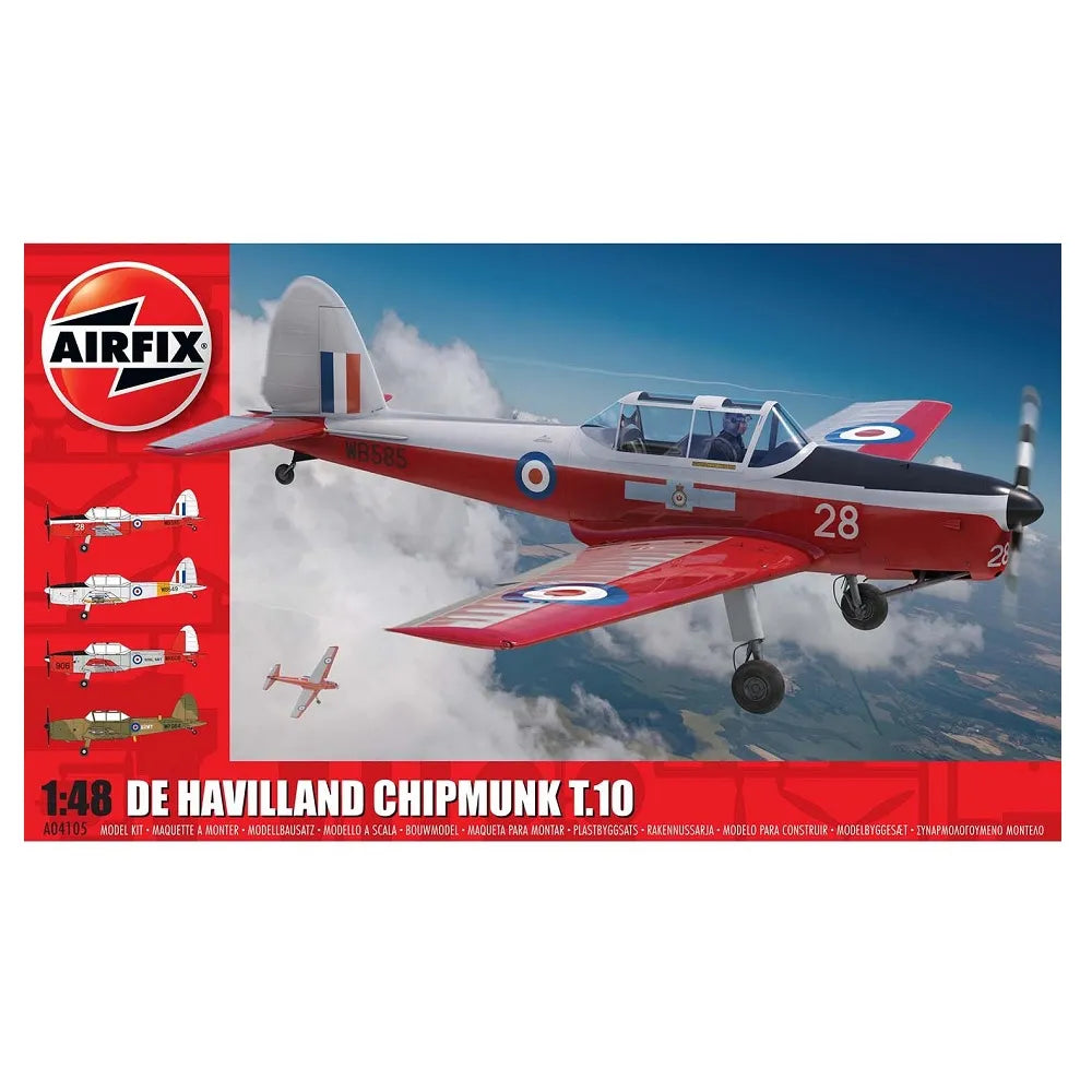 Airfix a04105 1:48 scale De Havilland Chipmunk T.10 Plastic Model Aircraft Kit