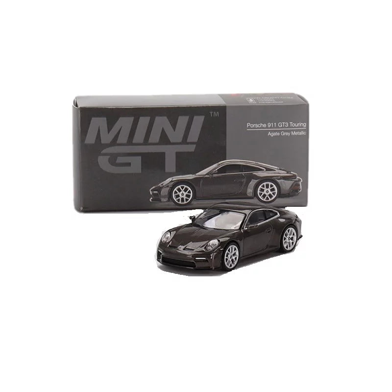 MINI GT Porsche 911 (992) GT3 Touring Agate Grey Metallic 1:64 Scale Diecast Car