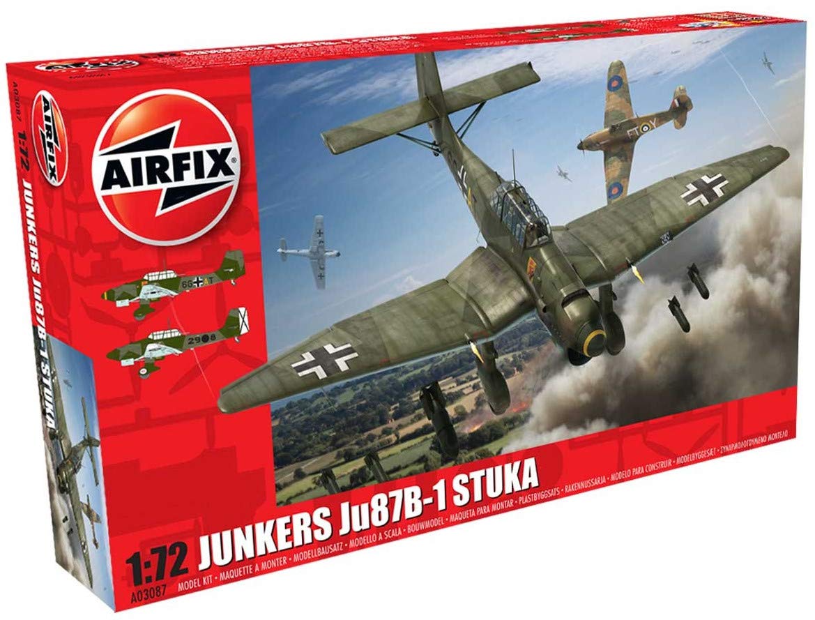 Airfix 1:72 Scale Junkers Ju87B01 Stuka Aircraft Model Kit