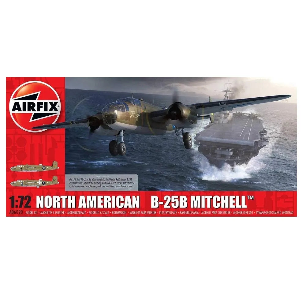 Airfix A06020 1:72 Scale North American B-25B Mitchell Aircraft Model Kit