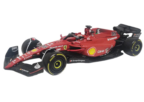 Burago 2022 F1 Ferrari-75 Racing Team #16 Santander C.Sainz car 1/43