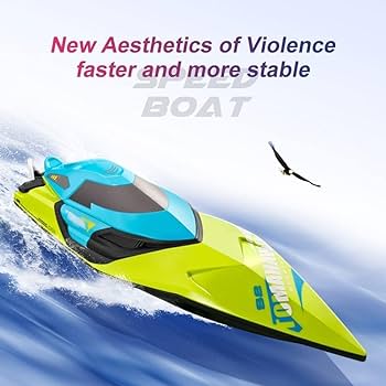 TOMAHAWK RC BOAT ELECTRIC BLUE & GREEN