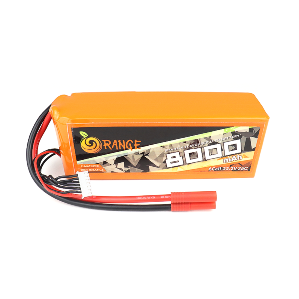 Orange 8000mAh 6S 25C/50C Lithium polymer battery Pack (LiPo)