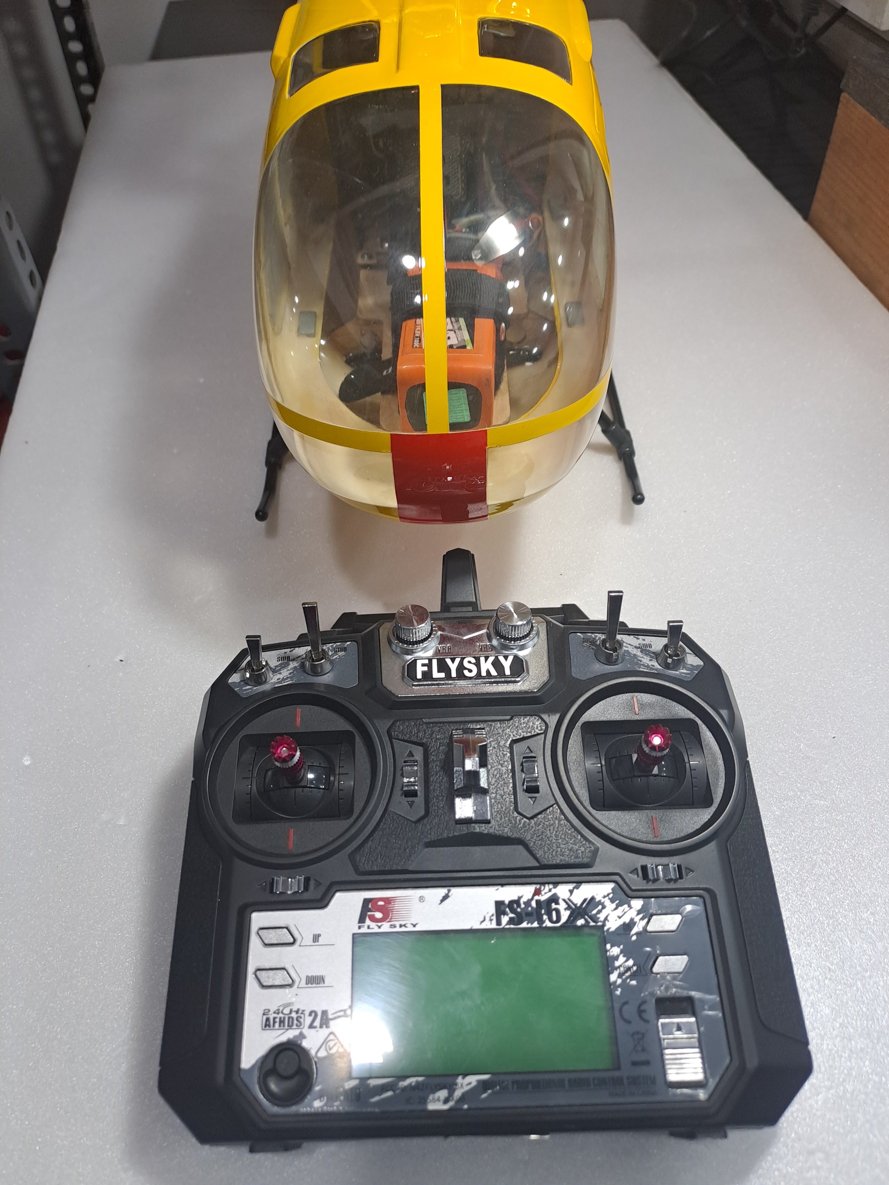RC ELECTRIC HELI 450 SCALE BODY BO-105 WITH ALIGN MECHANICS-RTF