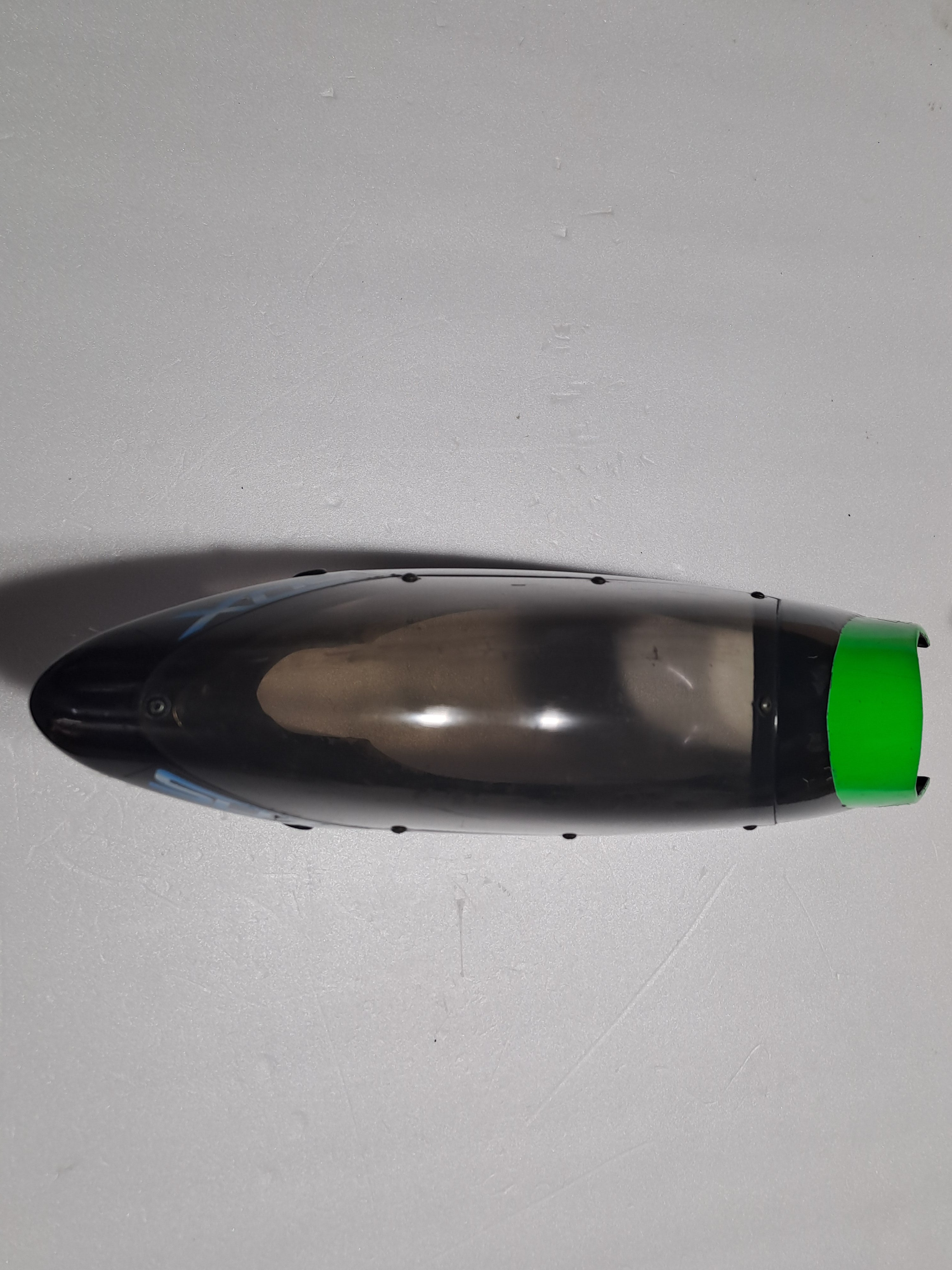 HIROBO HELI  CANOPY {BLACK +GREEN} CANOPY PART NO-0412-323PRE OWNED QUALITY