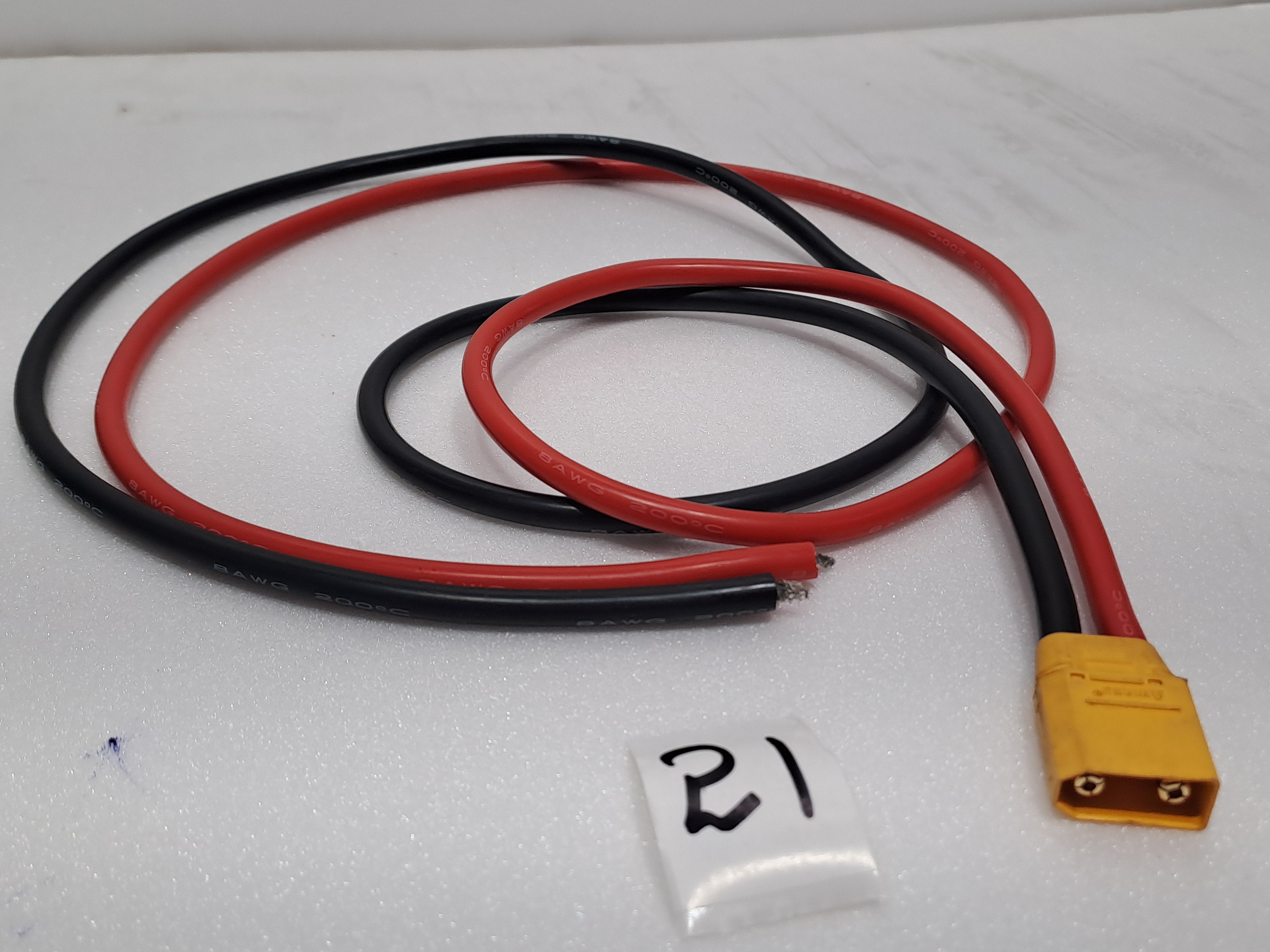 HEAVY DUTY WIRE WITH XT90  CONNECTOR 1 MTR LENGTH