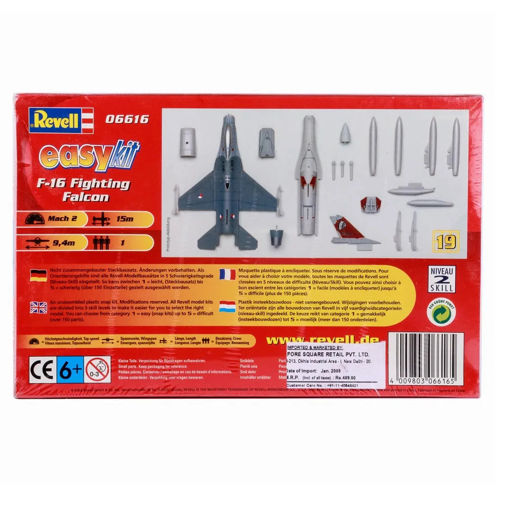 Revell Easykit 1:100 Scale F-16 Fighting Falcon – 06616