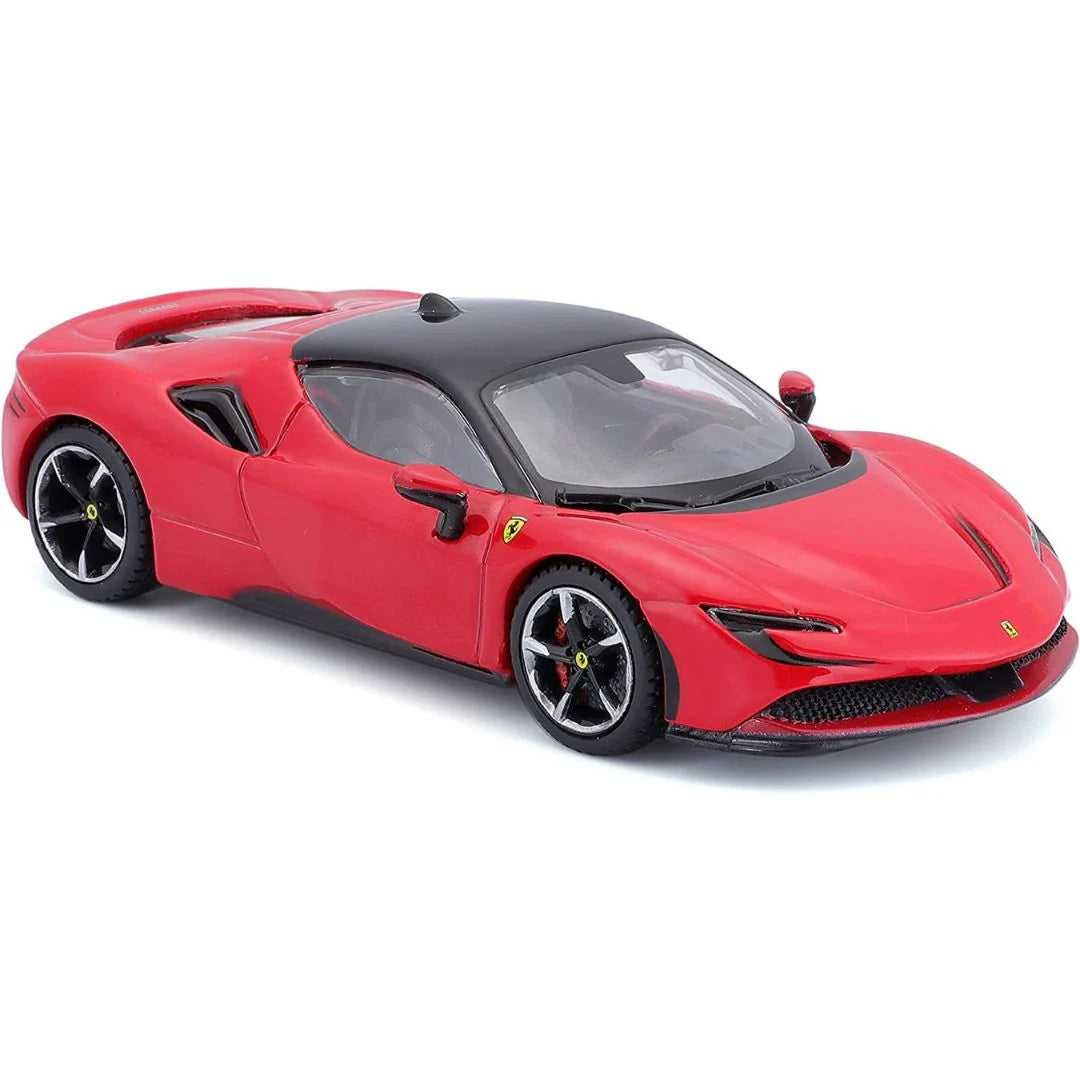 BBURAGO SIGNATURE SERIES 1/43 SCALE FERRARI SF90 STRADALE DIECAST CAR MODEL  (RED)