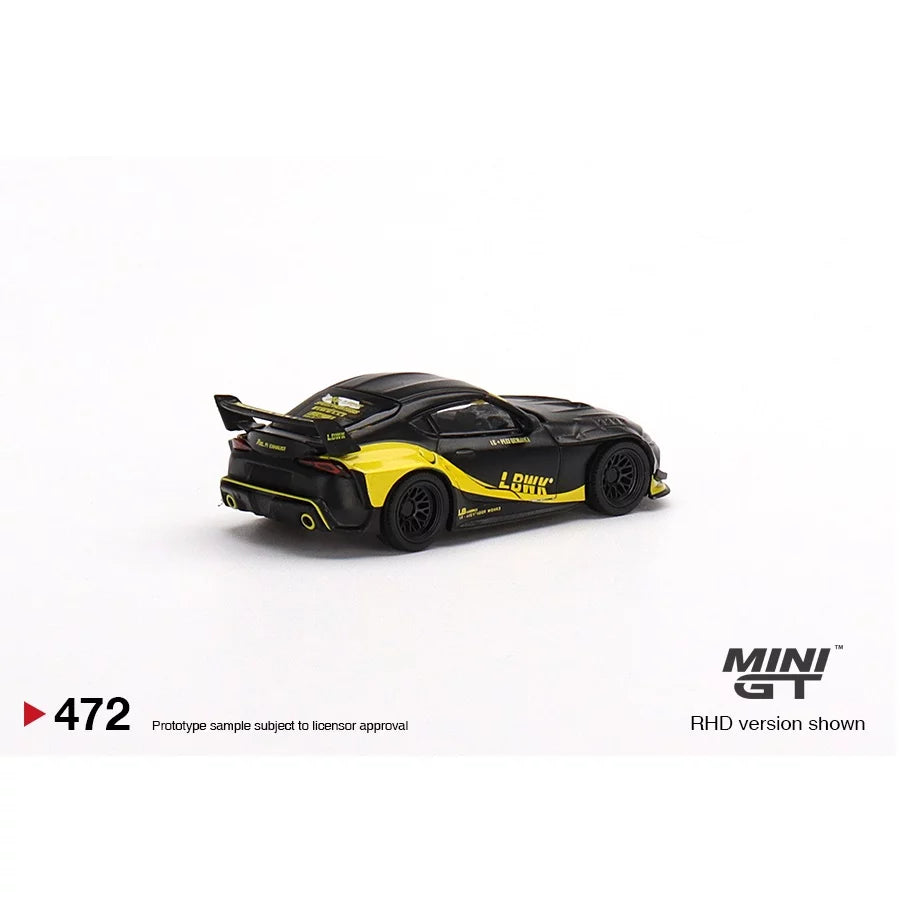 MINI GT Toyota GR Supra LB Works Matte Black 1:64 Scale Diecast Car