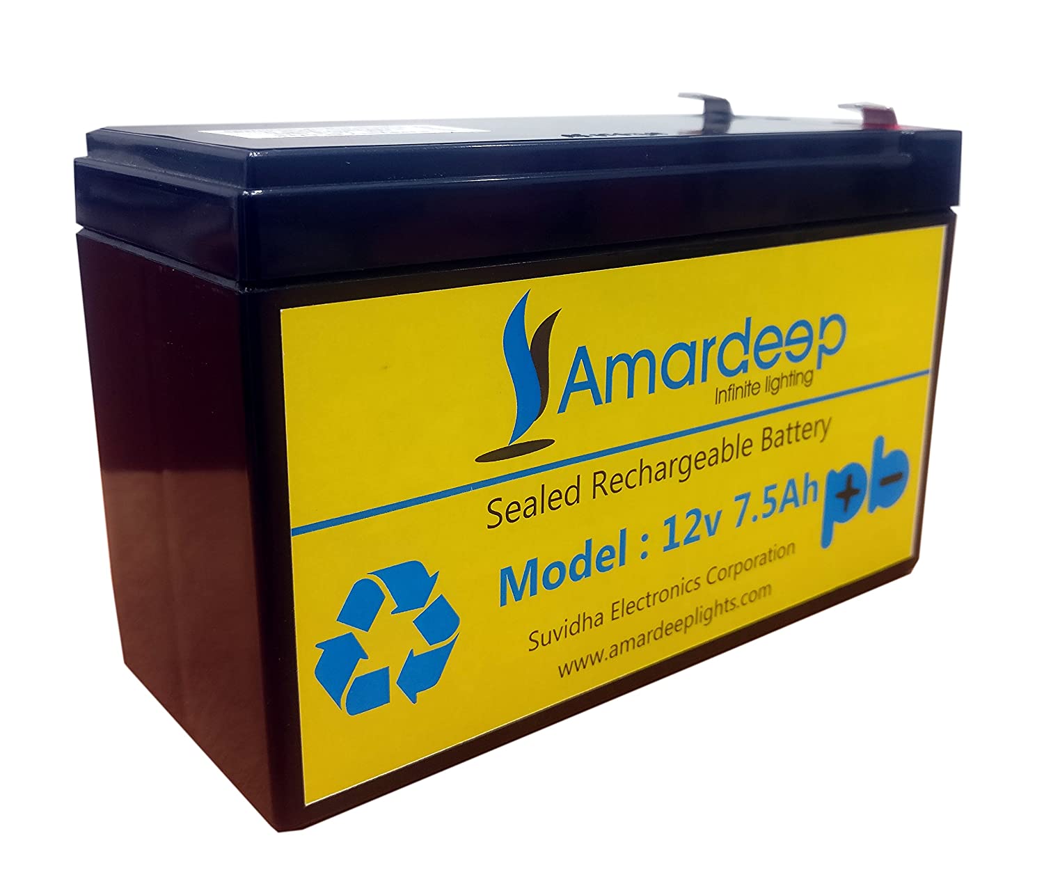 12V 7.5Ah Rechargeable Sealed Lead Acid Battery