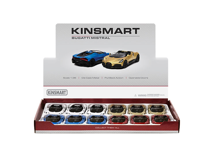 KINSMART BUGATTI MISTRAL 1:36 MSCALE NO:KT5460D (WHITE)