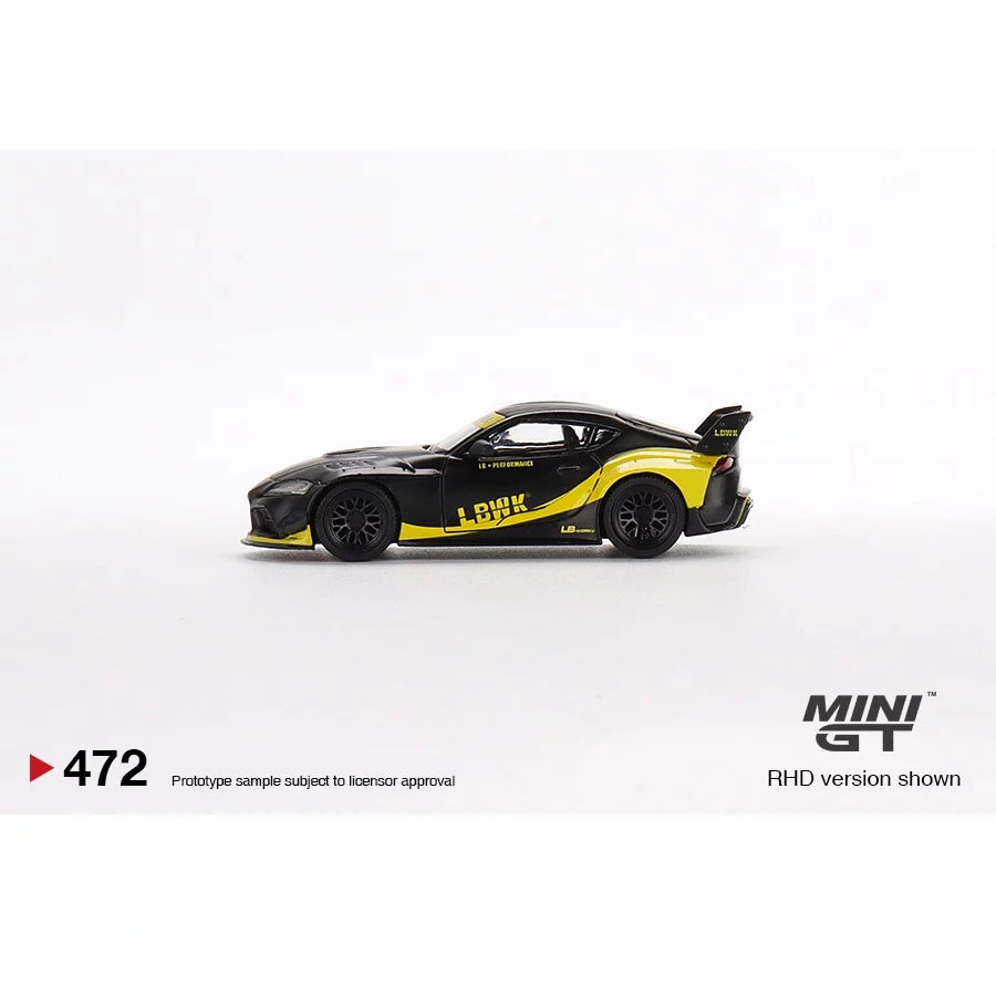 MINI GT Toyota GR Supra LB Works Matte Black 1:64 Scale Diecast Car