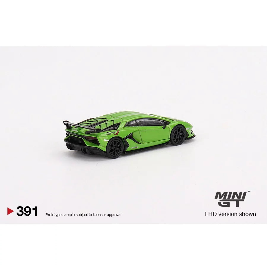 MINI GT Lamborghini Aventador SVJ – Verde Mantis 1:64 Scale Diecast Car