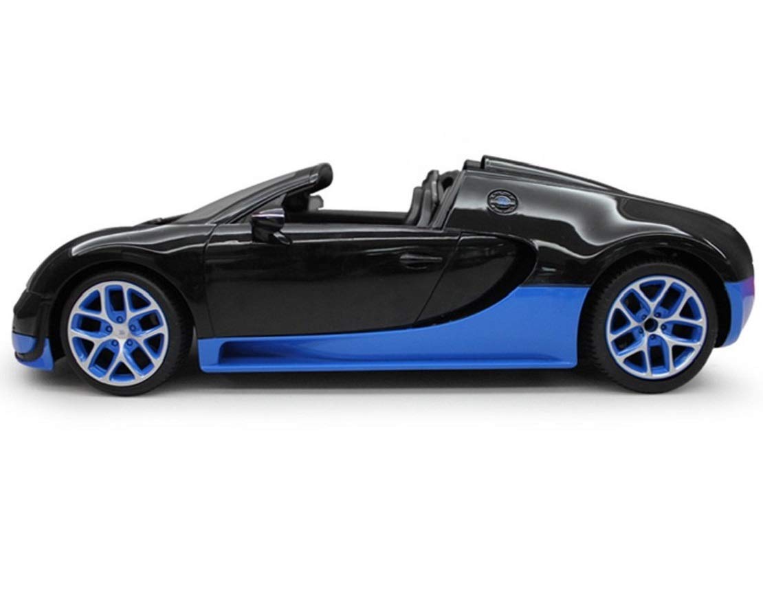 RASTAR 70400 BUGATTI VEYRON 16.4 GRAND SPORT VITESSE RC CAR 1/14 SCALE LICENSED REMOTE CONTROL TOY CAR WITH WORKING LIGHTS BY RASTAR (BLACK)