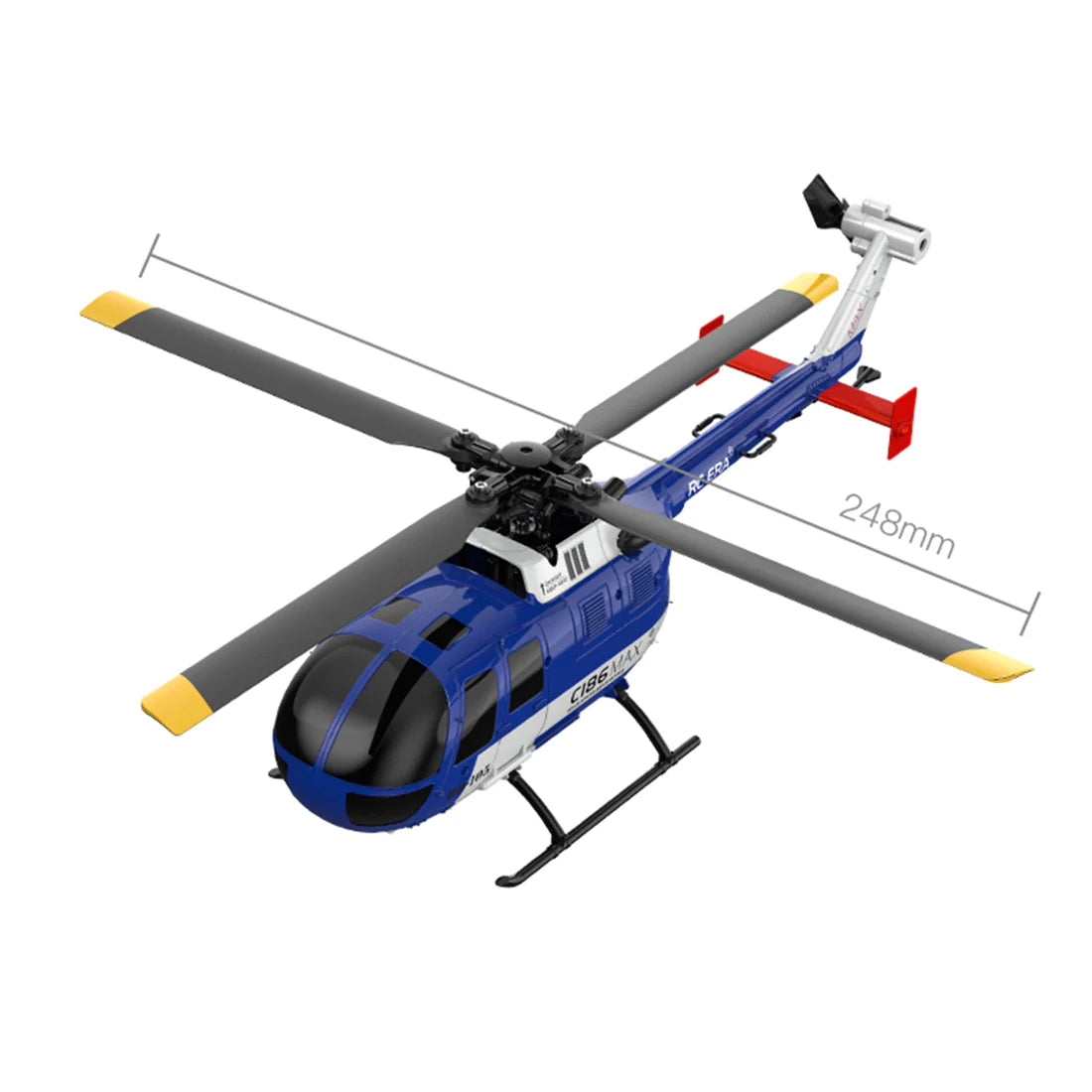 RC ERA C186 MAX BO-105 GYRO STABILIZED HELICOPTER - RTF