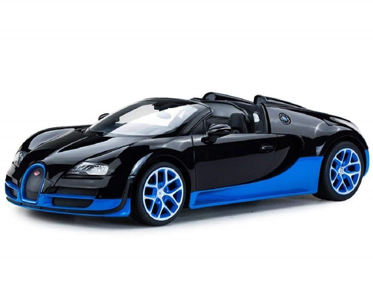 RASTAR 70400 BUGATTI VEYRON 16.4 GRAND SPORT VITESSE RC CAR 1/14 SCALE LICENSED REMOTE CONTROL TOY CAR WITH WORKING LIGHTS BY RASTAR (BLACK)