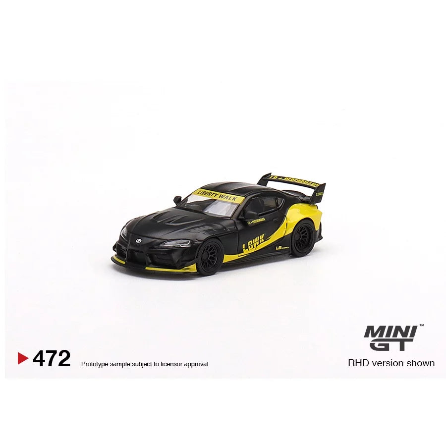 MINI GT Toyota GR Supra LB Works Matte Black 1:64 Scale Diecast Car