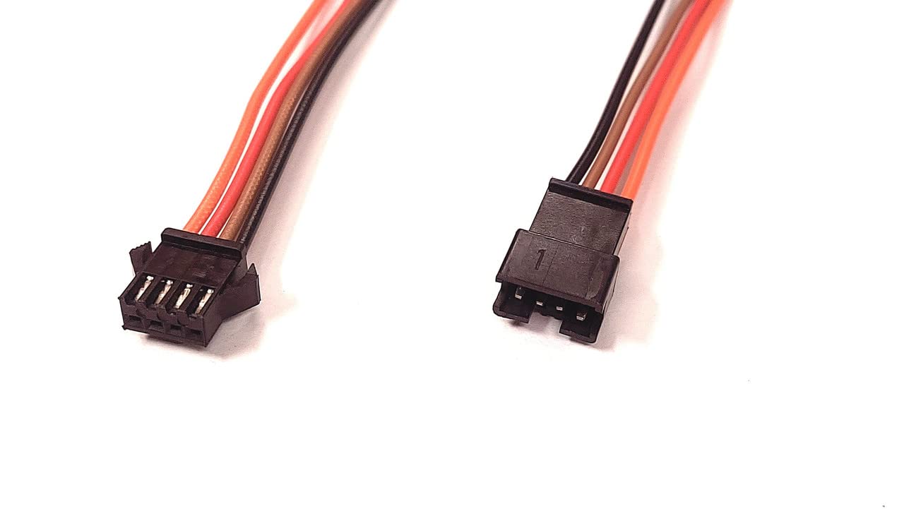 BLACK JST 4 PIN CONNECTOR MALE/FEMALE SET