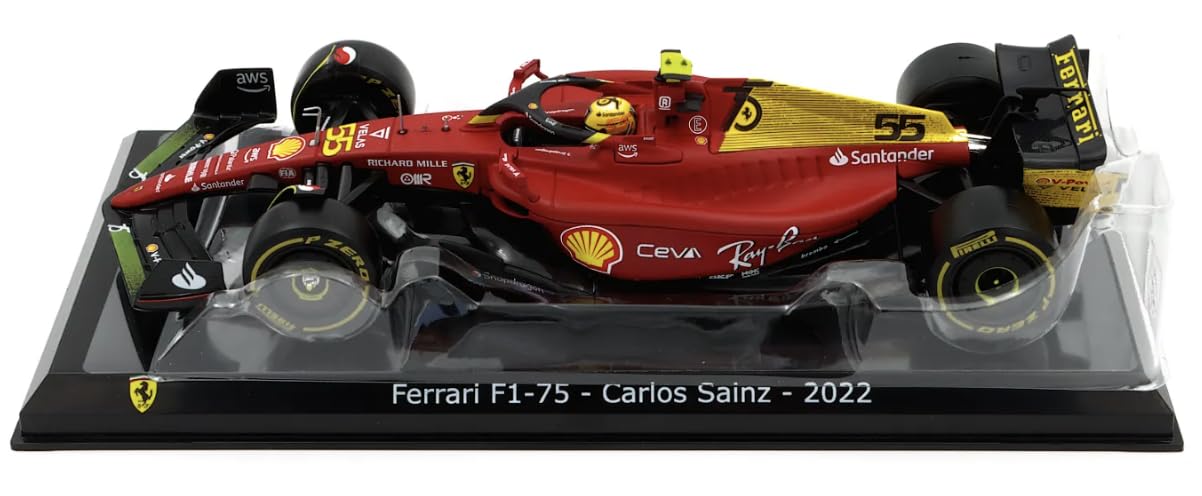 BBURAGO F1 FERRARI F1-75 - #55 CARLOS SAINZ 2022  1/24 SCALE 18-26806S
