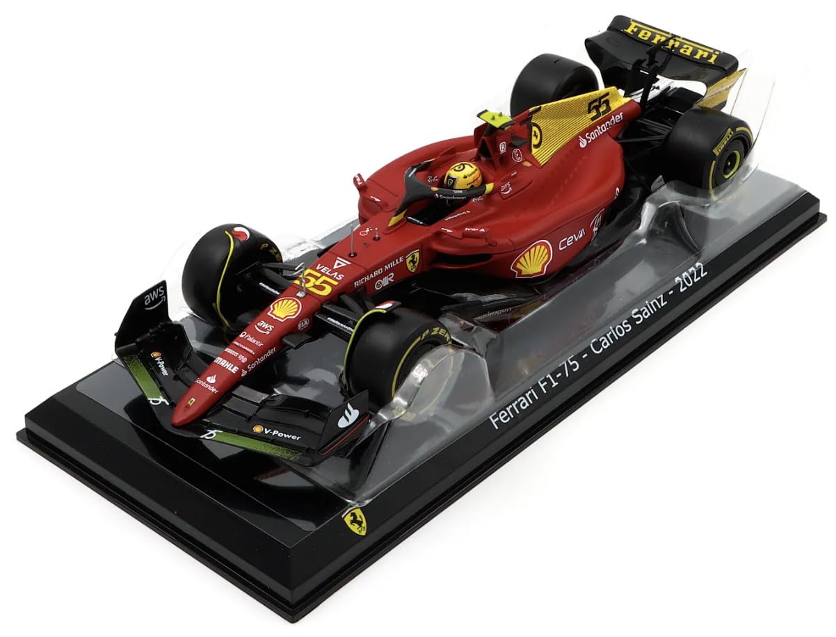 BBURAGO F1 FERRARI F1-75 - #55 CARLOS SAINZ 2022  1/24 SCALE 18-26806S