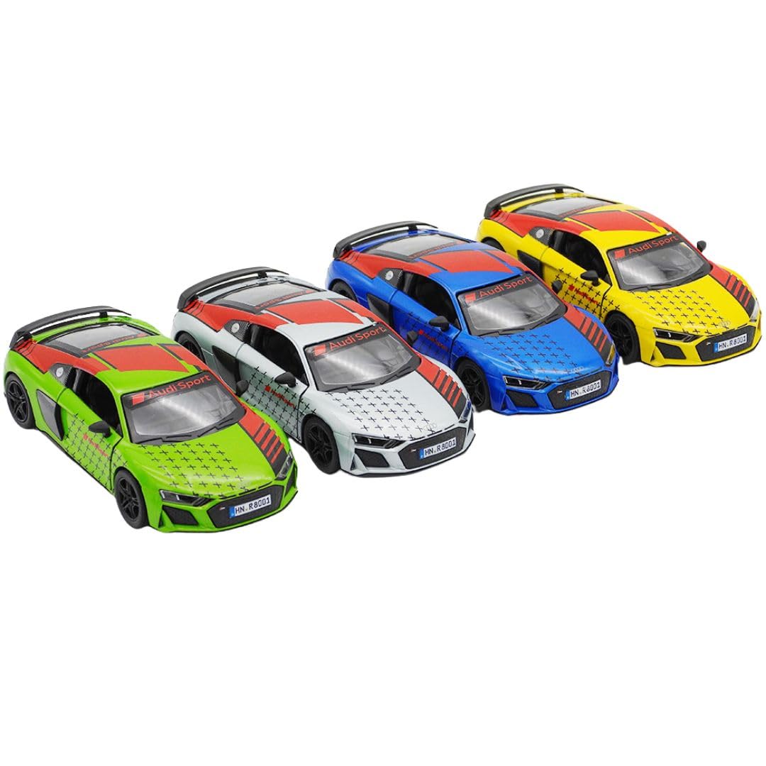 KINSMART 2020 AUDI R8 COUPE LIVERY EDITION 1:36 NO: KT5422DF (YELLOW)