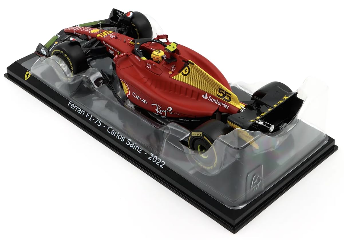 BBURAGO F1 FERRARI F1-75 - #55 CARLOS SAINZ 2022  1/24 SCALE 18-26806S