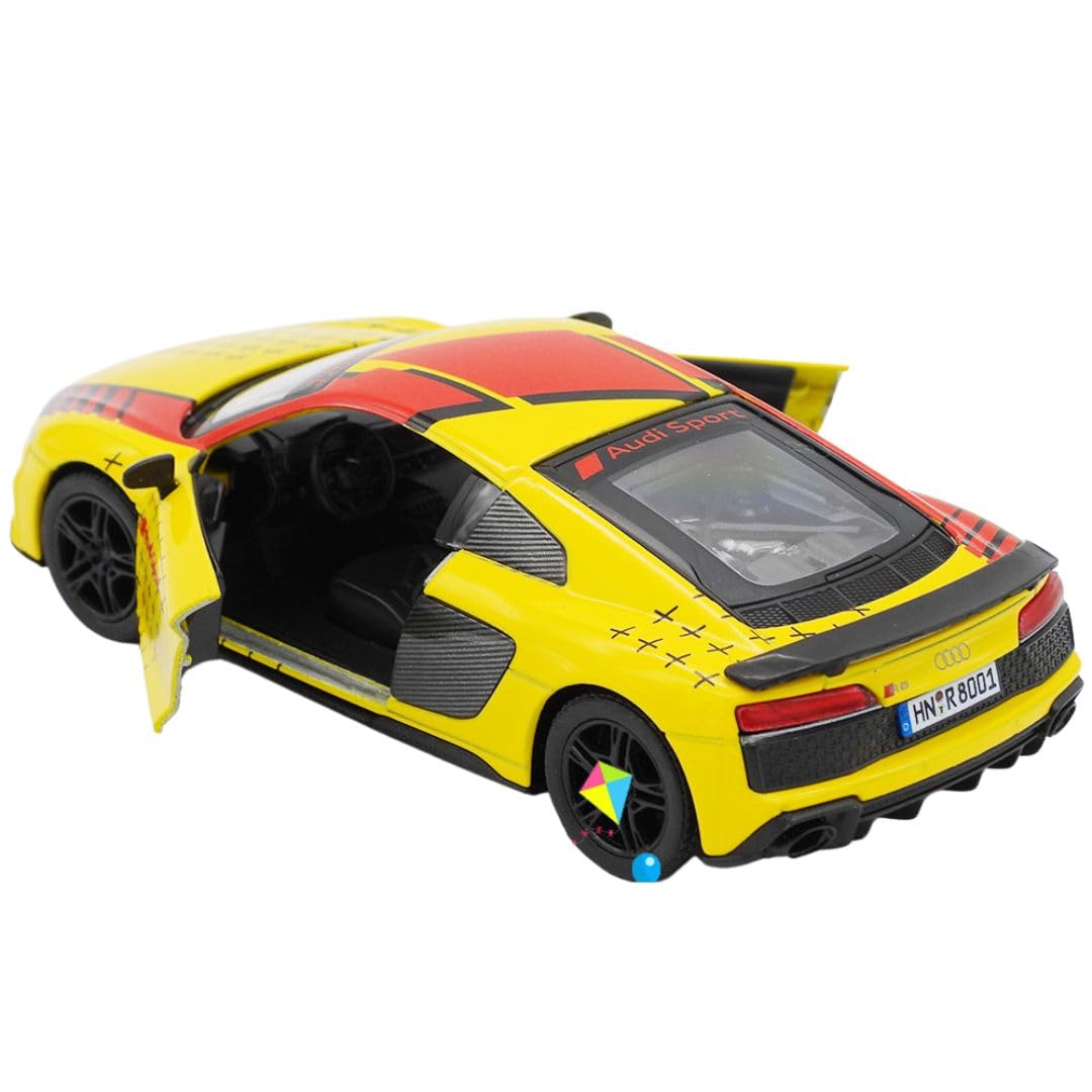 KINSMART 2020 AUDI R8 COUPE LIVERY EDITION 1:36 NO: KT5422DF (YELLOW)