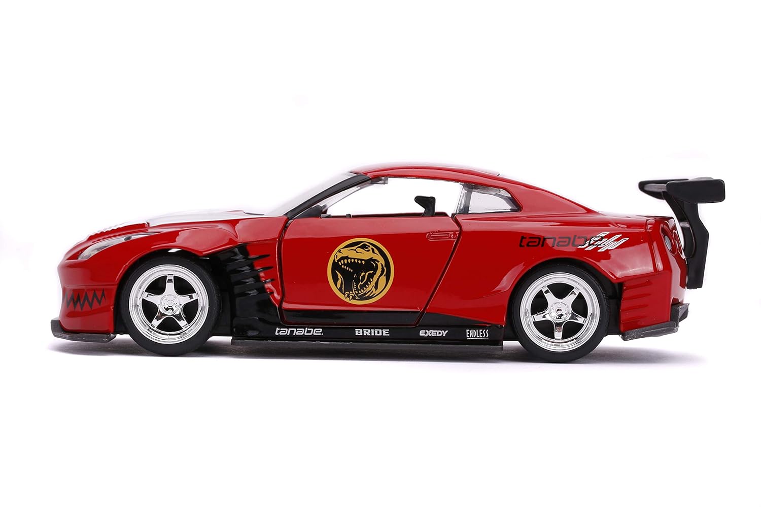 JADA TOYS POWER RANGERS RED RANGER 2009 NISSAN GT-R R35 DIECAST CAR