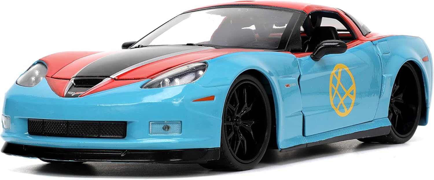 JADA TOYS MARVEL DOCTOR STRANGE 1:24 2006 CHEVY CORVETTE Z06 DIE-CAST CAR WITH 2.75'' DR. STRANGE FIGURE