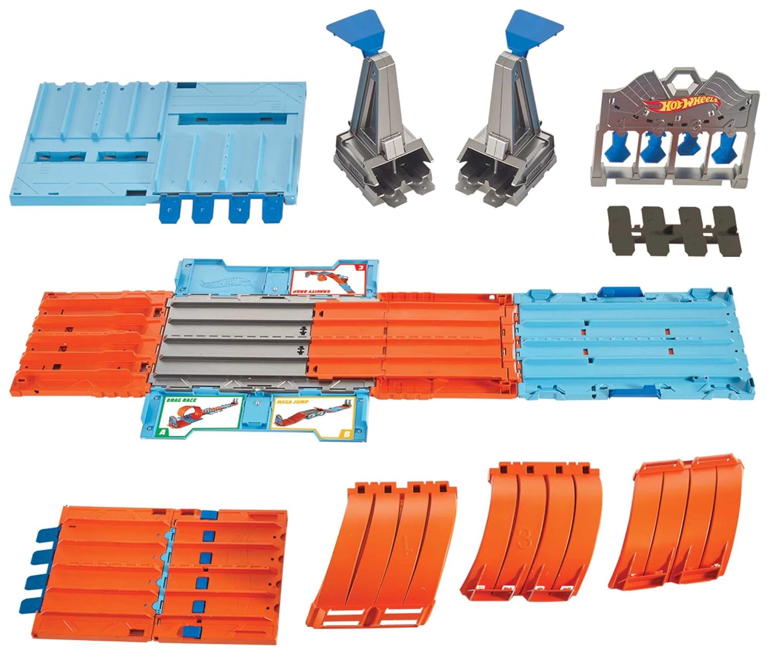 HOT WHEELS RACE CRATE WITH 3 STUNTS IN 1 SET (PRODUCT NO:GKT87)