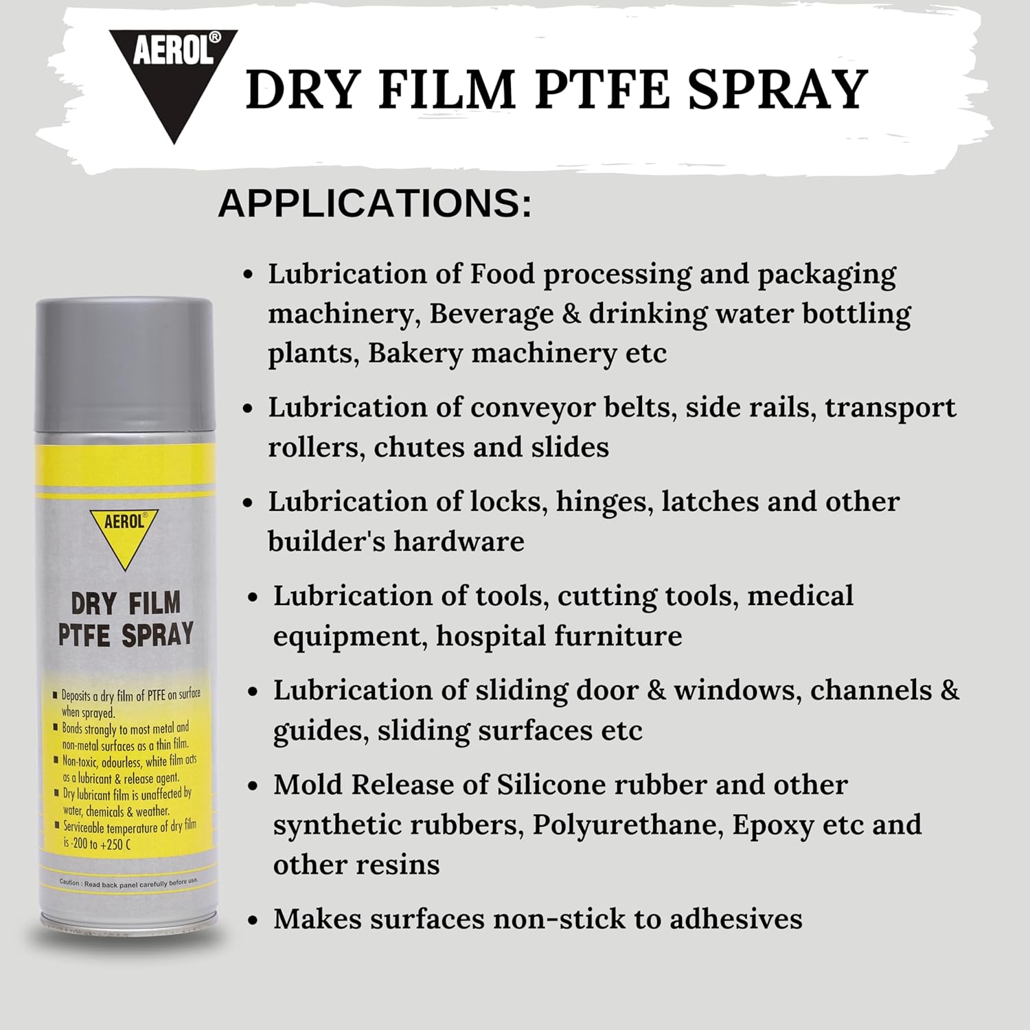 AEROL DRY FILM LUBRICANT SPRAY WITH PTFE GRADE 7701