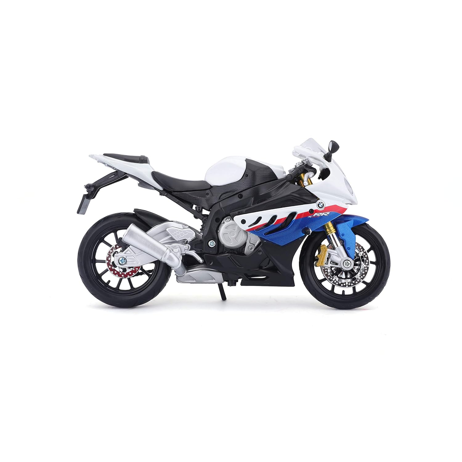 MAISTO PLASTIC 1/12 BMW S1000RR SCALE MODEL MOTORCYCLE, WHITE
