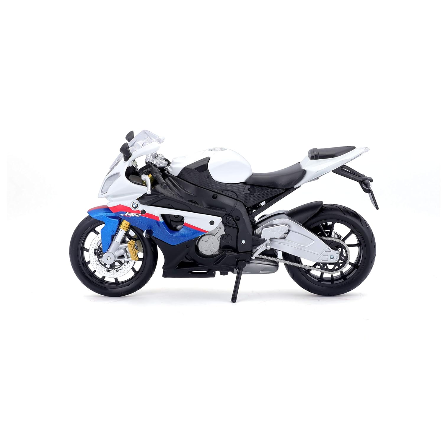 MAISTO PLASTIC 1/12 BMW S1000RR SCALE MODEL MOTORCYCLE, WHITE