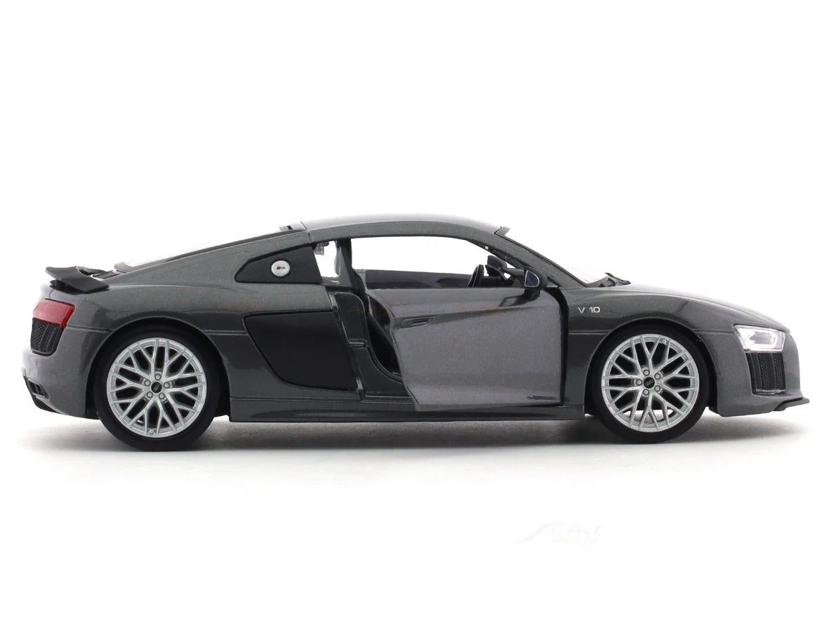 MAISTO AUDI R8 V10 1/24 GREY SCALE MODEL CAR 51281