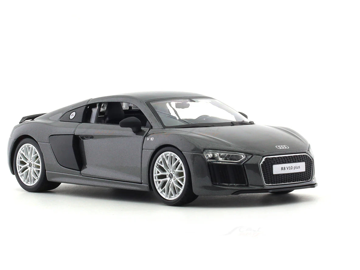MAISTO AUDI R8 V10 1/24 GREY SCALE MODEL CAR 51281