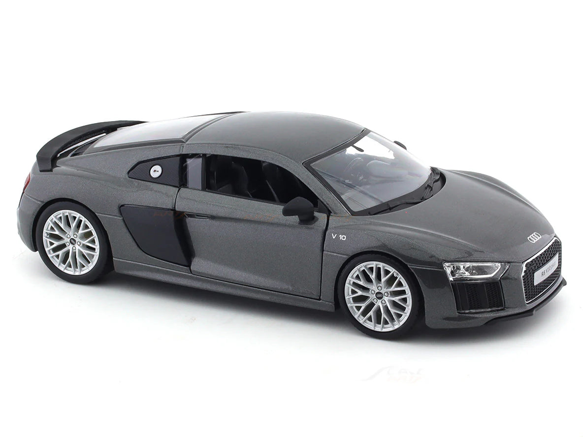 MAISTO AUDI R8 V10 1/24 GREY SCALE MODEL CAR 51281